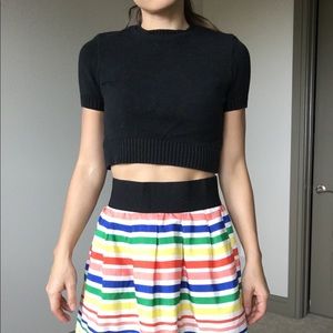 Black American Apparel crop Top Cotton S